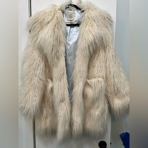 NWOT Urban Outfitters Faux Mongolian Fur Coat